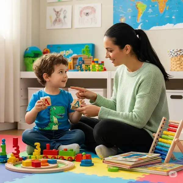 Cérebro infantil: blocos e letras para estimular atenção e linguagem