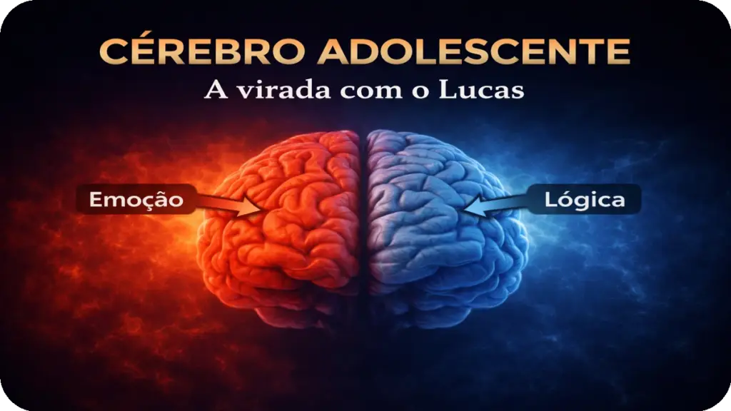 Cérebro Adolescente: O Guia Definitivo para Pais (Neurociência e Estudo de Caso) 1 cerebro adolescente emoção e lógica